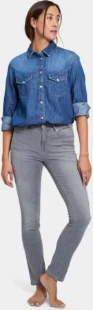 FUTURE:PEOPLE. 09:00 SLIM FIT - MID WAIST- Damen Jeans aus leichtem Stretch-Denim aus Bio-Baumwoll/ Tencel-Mix (30900 0 1004)