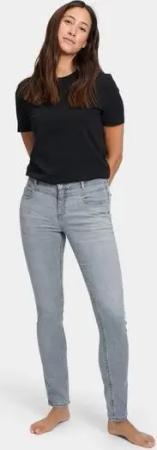 FUTURE:PEOPLE. 09:01 SLIM FIT PEOPLE - MID WAIST- Damen Jeans aus leichtem Stretch-Denim aus Bio-Baumwoll/ Tencel-Mix (30901 0 1004)