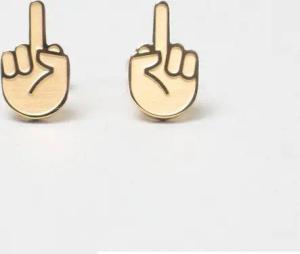 Fyngers Ohrstecker aus chirurgischen Edelstahl hochglanzpoliert - Modell F*CK YOU