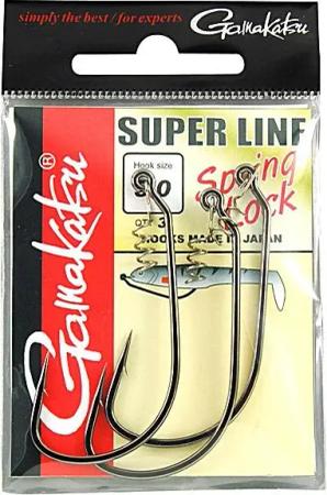 Gamakatsu Hooks Spring Lock Gr.6/0 3Stück
