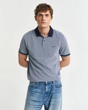 Gant - "4-Color" Poloshirt für Herren Oxford-Stil (Marine)
