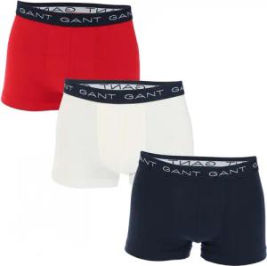 Gant - Boxershorts für Herren (3er-Pack) (Rot/Naturweiß/Dunkles Marineblau)