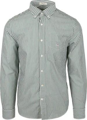 Gant Freizeithemd Stripe Grün - Größe M