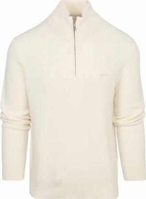 Gant Halfzip Pullover Wool Mix Ecru - Größe XL