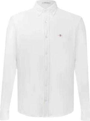Gant - Hemd für Herren, Pique Trikot, Regulär, Langärmlig (Weiß)