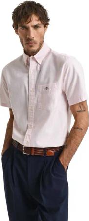 Gant - Hemd für Herren, Regulär, kurzärmlig (Pink)