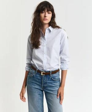Gant Hemdbluse "REG POPLIN STRIPED SHIRT" mit einer kleinen Logostickerei auf der Brust