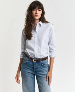 Gant Hemdbluse REG POPLIN STRIPED SHIRT mit einer kleinen Logostickerei auf der Brust