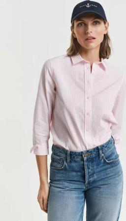 Gant Hemdbluse REG POPLIN STRIPED SHIRT mit einer kleinen Logostickerei auf der Brust
