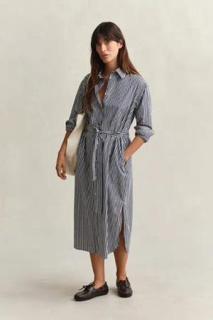 Gant Hemdblusenkleid CLASSIC POPLIN STRIPE mit Streifen, Taillengürtel, regular fit