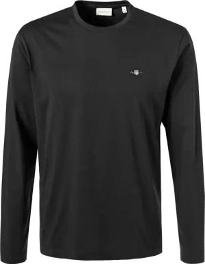 Gant Herren Longsleeve schwarz Baumwolle