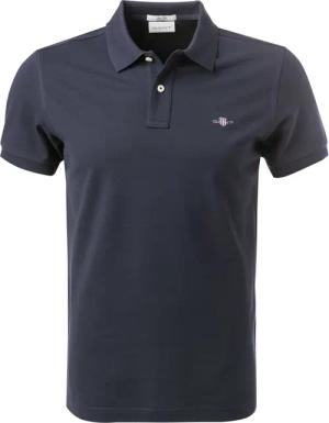 Gant Herren Polo-Shirt blau Slim Fit