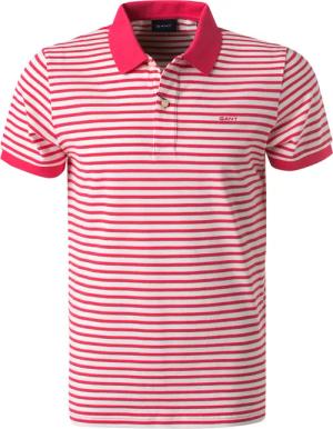 Gant Herren Polo-Shirt rosa gestreift