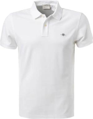 Gant Herren Polo-Shirt weiß Slim Fit