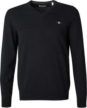 Gant Herren Pullover schwarz unifarben