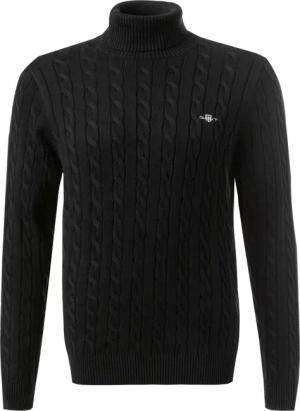 Gant Herren Rollkragenpullover schwarz unifarben