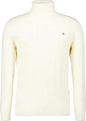 Gant Herren Rollkragenpullover weiß unifarben