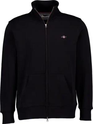Gant Herren Sweatjacke schwarz Baumwolle unifarben
