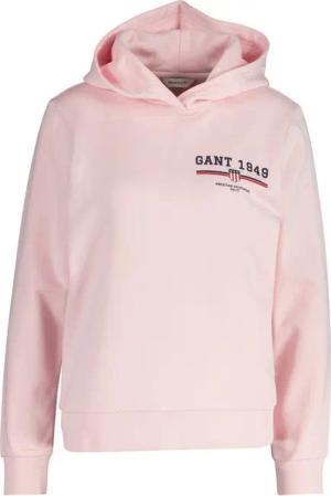 Gant Hoodie REG GRAPHIC HOODIE gerippte Abschlüsse, Kapuze ohne Kordel