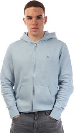 Gant - Kapuzenpullover für Herren, Durchgehender Reißverschluss (Blau)