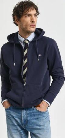Gant Kapuzensweatjacke REG SHIELD FULL ZIP HOODIE mit Logostickerei auf der Brust