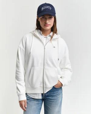 Gant Kapuzensweatjacke "SHIELD ZIP HOODIE" Grafische GANT-Stickerei auf der Brust