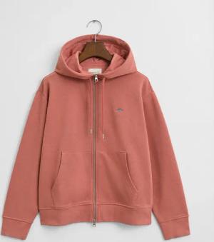 Gant Kapuzensweatjacke "SHIELD ZIP HOODIE" Grafische GANT-Stickerei auf der Brust