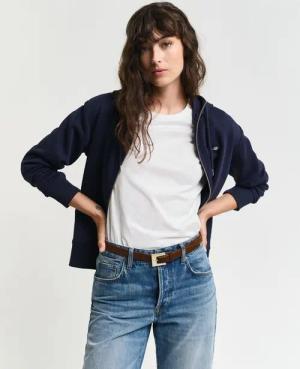 Gant Kapuzensweatjacke SHIELD ZIP HOODIE Grafische GANT-Stickerei auf der Brust