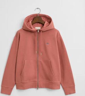 Gant Kapuzensweatjacke SHIELD ZIP HOODIE Grafische GANT-Stickerei auf der Brust