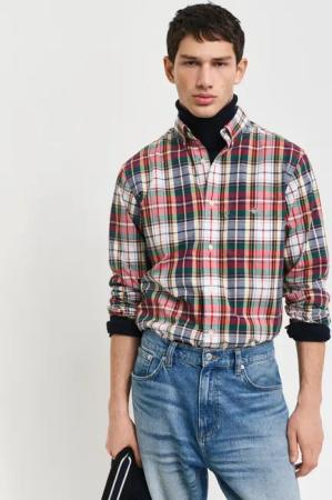 Gant Karohemd REG POPLIN TARTAN CHECK SHIRT Regular Fit Popeline Hemd mit Tartan-Karomuster