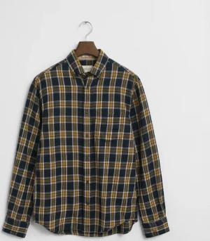 Gant Karohemd "REG WINDBLOWN FLANNEL CHECK SHIRT" Mit Rundhalsausschnitt