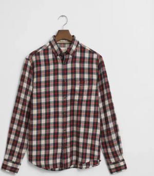 Gant Karohemd "REG WINDBLOWN FLANNEL CHECK SHIRT" Mit Rundhalsausschnitt
