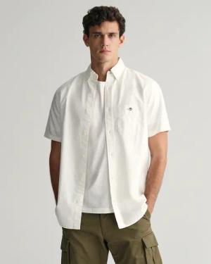 Gant Kurzarmhemd "REG OXFORD SHIRT" Gant-Stickerei