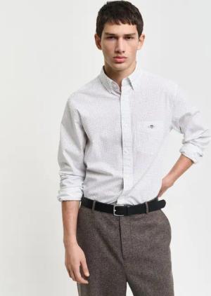 Gant Langarmhemd REG MICRO PRINT SHIRT mit einem dezenten, durchgehenden Mikro-Print