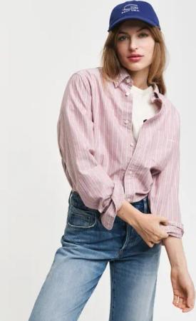 Gant Langarmhemd "REG OXFORD STRIPE SHIRT" unisex, in leichter Oxford-Qualität