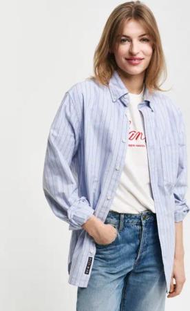 Gant Langarmhemd REG OXFORD STRIPE SHIRT unisex, in leichter Oxford-Qualität