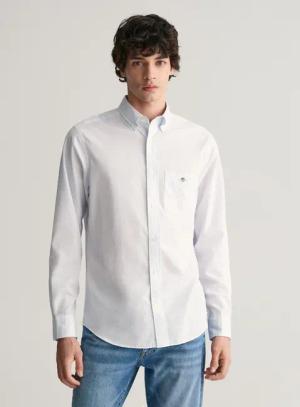 Gant Langarmhemd REG POPLIN BANKER SHIRT Banker Stripe Popeline, leichte Baumwolle