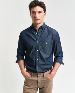 Gant Langarmhemd "Regular Fit Denimhemd Jeanshemd pflegeleicht"