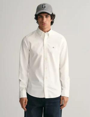 Gant Langarmhemd "Slim Fit Oxford Hemd strukturiert langlebig dicker" Oxford Hemd Slim Fit