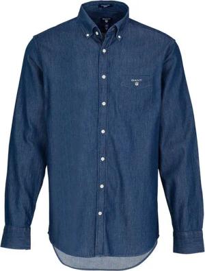 Gant Langarmhemd The Indigo Reg Bd