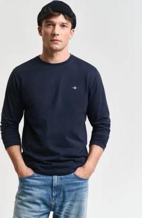 Gant Langarmshirt REG SHIELD LS T-SHIRT mit Logostickerei auf der Brust