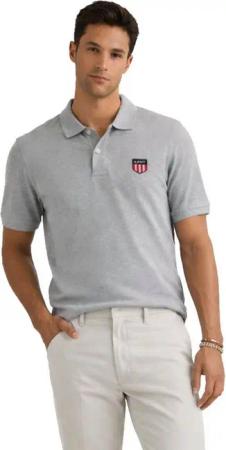 Gant Poloshirt Herren Retro Shield Pique Logo Regular Comfort Fit Retro Shield Logo Stickerei aus den 90ern