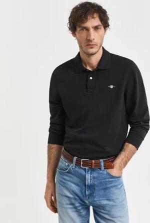 Gant Poloshirt REG SHIELD LS PIQUE RUGGER mit Logotickerei auf der Brust