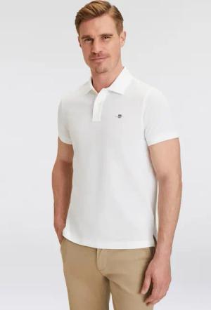 Gant Poloshirt "REG SHIELD SS PIQUE POLO" mit Logo und Flachstrickkragen 100% Baumwolle Pique