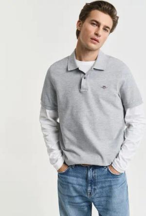 Gant Poloshirt REG SHIELD SS PIQUE POLO mit Logo und Flachstrickkragen 100% Baumwolle Pique