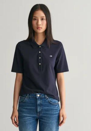 Gant Poloshirt "SLIM SHIELD KA PIQUE POLO" mit grafischer Logostickerei auf der Brust