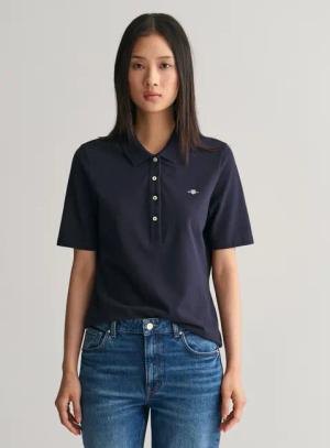 Gant Poloshirt SLIM SHIELD KA PIQUE POLO mit grafischer Logostickerei auf der Brust