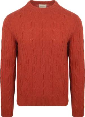 Gant Pullover Crewneck Lambswool Cable Modern Rust - Größe XXL