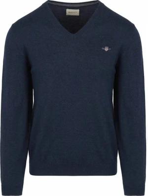Gant Pullover V-Ausschnitt Jeans Blau - Größe M
