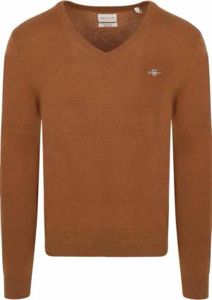 Gant Pullover V-Ausschnitt Wool Blend Camel - Größe M
